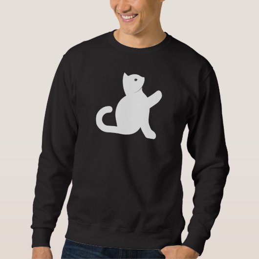 Cat sagt Hallo Sweatshirt (Vorderseite)