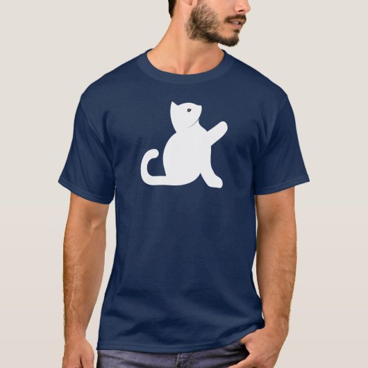 Cat sagt Hallo T-Shirt (Vorderseite)