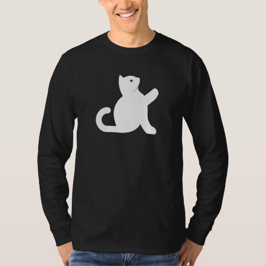 Cat sagt Hallo T-Shirt (Vorderseite)