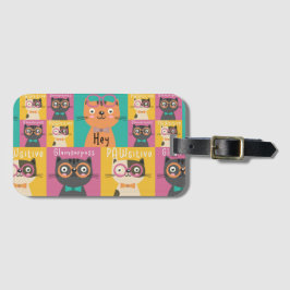 Cat sagt: Hey Funny Memes      Gepäckanhänger