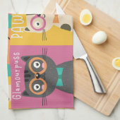 Cat sagt: Hey Funny Memes    Geschirrtuch (Viertel Falte)