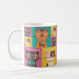 Cat sagt: Hey Funny Memes   Kaffeetasse