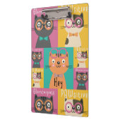 Cat sagt: Hey Funny Memes Zwischenablage Klemmbrett (Links)