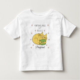 Cat sagt Virtual Hugs Purrferred Kleinkind T-shirt