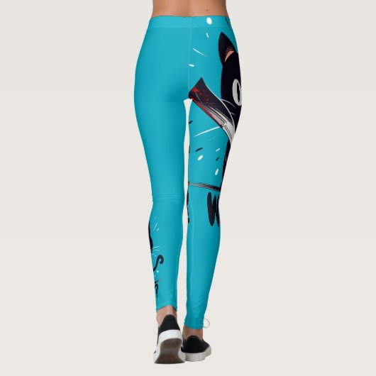 Cat sagt was! leggings (Rückseite)