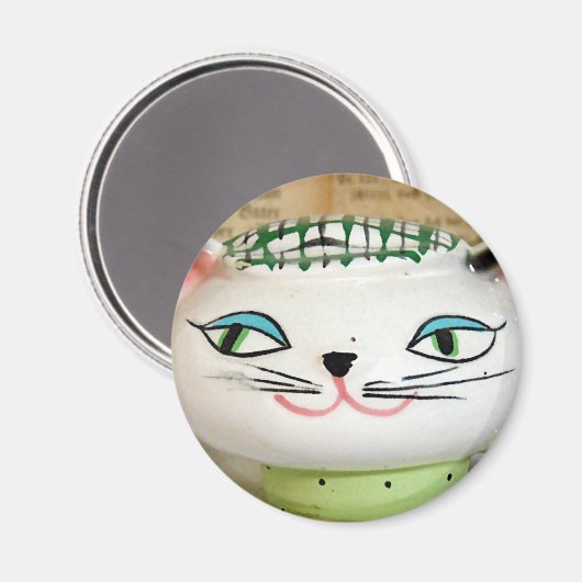 Cat Salt Shaker von 1958 Magnet (Vorderseite/Rückseite)