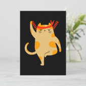Cat Samurai Ninja Shinobi Kitten Kitty Pet Geschen Einladung (Stehend Vorderseite)