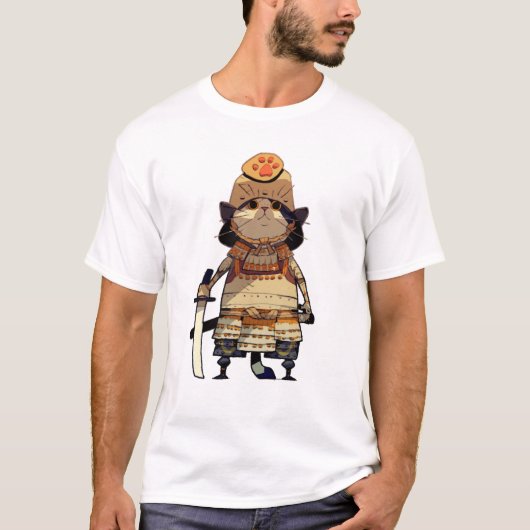 Cat Samurai Tシャツ T-Shirt (Vorderseite)