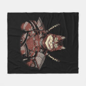 Cat Samurai Warrior Japanisch Fleecedecke (Vorderseite (Horizontal))