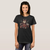 Cat Samurai Warrior Japanisch T-Shirt (Vorne ganz)