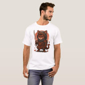 Cat Samurai, Warrior Kitten T-Shirt (Vorne ganz)