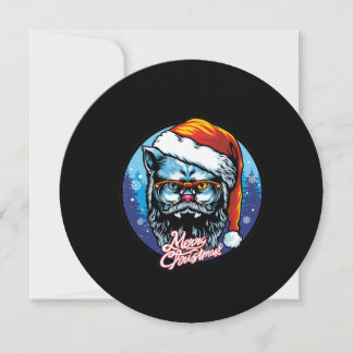 Cat Santa Claus wünscht frohe Weihnachten