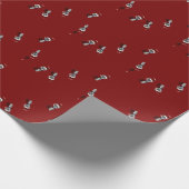 Cat Santa Claws Christmas Maureen Girard Blue Eye Geschenkpapier (Ecke)