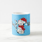 Cat santa claws paws katzenhafte lustige Witze Wei Kaffeetasse (Mittel)