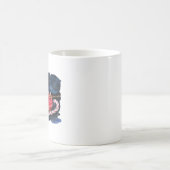 Cat Santa in Santa Sleigh Geschenke liefern Kaffeetasse (Mittel)