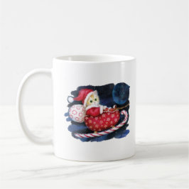Cat Santa in Santa Sleigh Geschenke liefern Kaffeetasse