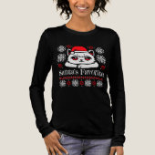 Cat Santa's Favorite Santa Hat Christmas Kitten Tri-Blend Shirt (Vorderseite)