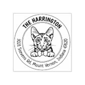 Cat Savannah Family Rücksendeadresse Gummistempel (Prägung)