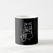 Cat Saxophone Player Funny Cat Saxophonist Kaffeetasse (Mittel)