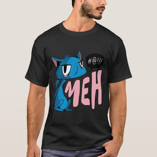 cat saying meh T-Shirt (Vorderseite)