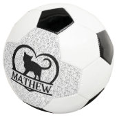 Cat Sayings and Silhouette Heart Split Monogram Fußball (Dreiviertel)