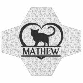 Cat Sayings and Silhouette Heart Split Monogram Fußball (Flach)