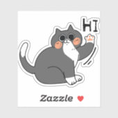 Cat Says Hi Aufkleber (Blatt)
