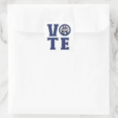 Cat Says Vote Quadratischer Aufkleber (Tasche)