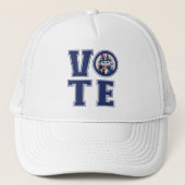 Cat Says Vote Truckerkappe (Vorderseite)