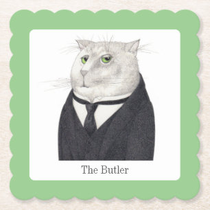 CAT-Scalloader-Papier-Untersetzer + Text Untersetzer