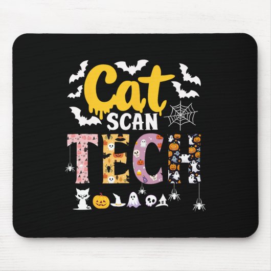 Cat Scan Ct Krass Tech Halloween Kostümspinne Fly Mousepad (Vorne)