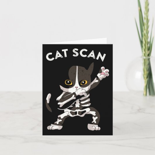Cat Scan Ct Scan Funny Cat Röntgen Pun Meme Krass Karte (Vorderseite)