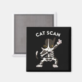 Cat Scan Ct Scan Funny Cat Röntgen Pun Meme Krass Magnet (Vorderseite/Rückseite)