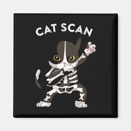 Cat Scan Ct Scan Funny Cat Röntgen Pun Meme Krass Magnet (Vorne)