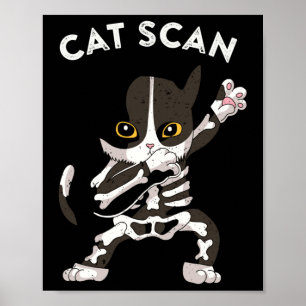 Cat Scan Ct Scan Funny Cat Röntgen Pun Meme Krass Poster