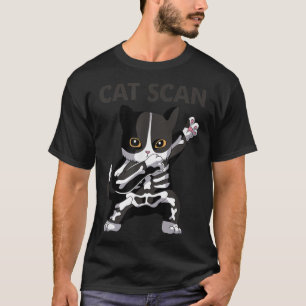 Cat Scan CT Scan Funny Cat X-Ray Pun Meme Krass Te T-Shirt