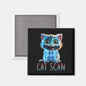 Cat Scan Ct Scan Halloween Cat Röntgen Pun Meme Kr Magnet (Vorderseite/Rückseite)