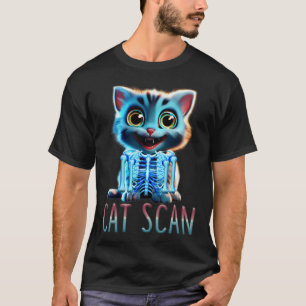 Cat Scan Ct Scan Halloween Cat Röntgen Pun Meme Kr T-Shirt