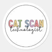 CAT Scan Technologin CT Tech Radiology - Geschenke Runder Aufkleber (Vorderseite)