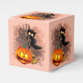 Cat Scared by Pumpkin Fun Halloween Charakter Geschenkschachtel (Vorderseite)