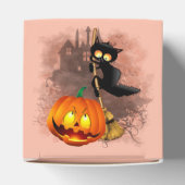 Cat Scared by Pumpkin Fun Halloween Charakter Geschenkschachtel (Oben)