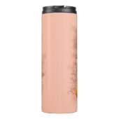 Cat Scared by Pumpkin Fun Halloween Charakter Thermosbecher (Rückseite)