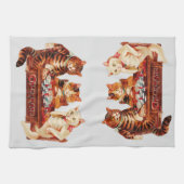 Cat Schach Checkmate Louis Wain Geschirrtuch (Horizontal)