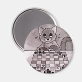 Cat Schach Magnet (Vorderseite/Rückseite)
