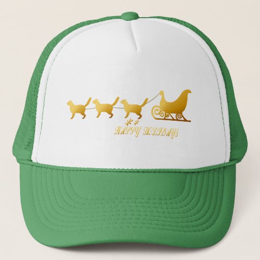 *Cat Schlitten Truckerkappe (Vorderseite)