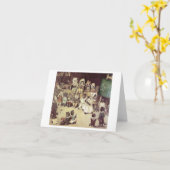 Cat School by Louis Wain Note Card Karte (Gelbe Blume)