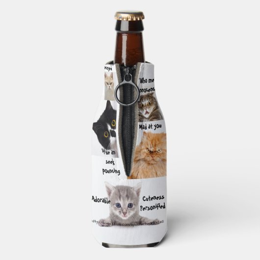 Cat School Flaschenkühler (Flasche Rückseite)