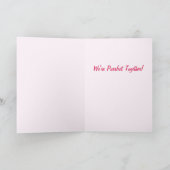 Cat Schwanz Herzfrequenz Valentinkarte Feiertagskarte (Innenseite)