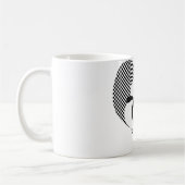 CAT-Schwanz - Liebe Schwarz-weiß Kaffeetasse (Links)