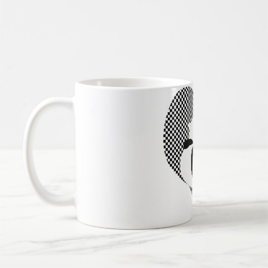 CAT-Schwanz - Liebe Schwarz-weiß Kaffeetasse (Links)